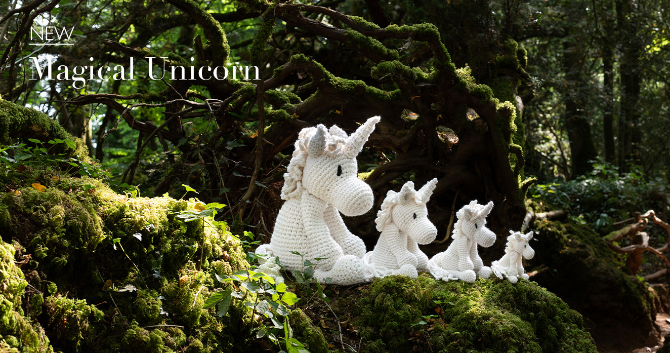 NEW magical unicorn crochet kit large giant small TOFT beneath the trees